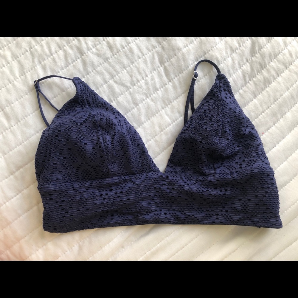 Navy blue bikini top